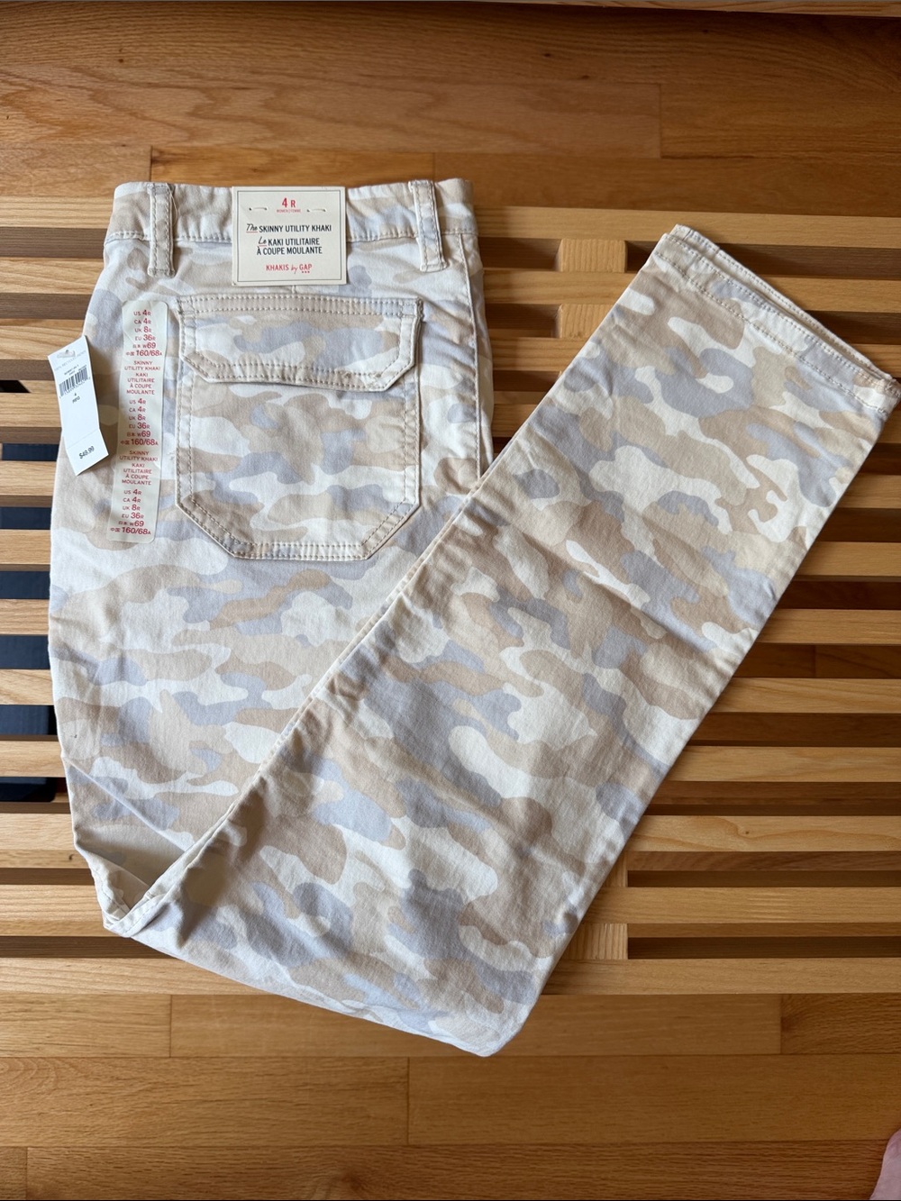 GAP Skinny Utility Khaki size 4